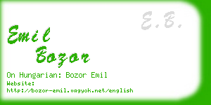 emil bozor business card